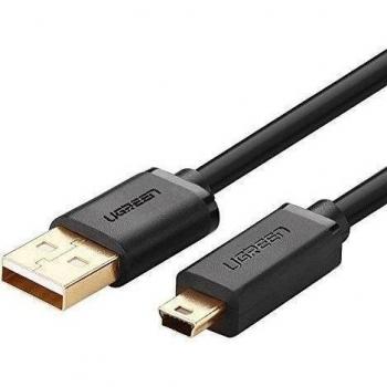Ugreen® Cable USB 2.0 de Tipo A Macho a Mini USB de Tipo B de 5 pins con Conectores Dorados y Alta Velocidad de Transmisión de 480Mbps para Teléfonos Móviles, Reproductores MP3, Cámaras Digitales y PDA, 5ft/1.5m
