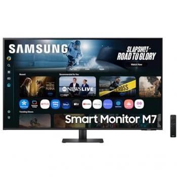 Monitor Samsung M70F 43 4K Ultra HD, LCD, 3840 x 2160 Pixeles, 60Hz, 4 ms, Smart con Bluetooth y USB-C