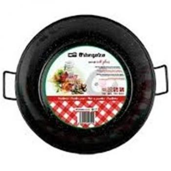 Orbegozo PXH 4034 Paellera Honda esmaltada, diámetro 34 cm, Negro