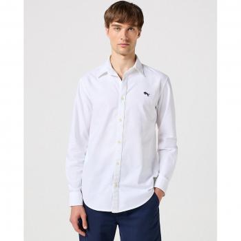 Wrangler Classic Fit White Oxford Long Sleeve Shirt for Men 2XL