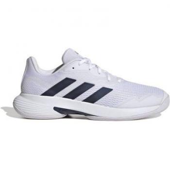 Adidas Court Jam Control Zapatilla Para Pista Cubierta Hombres - Blanco, Azul Oscuro
