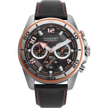 Reloj Viceroy Heat cronógrafo de acero y aluminio con correa de piel