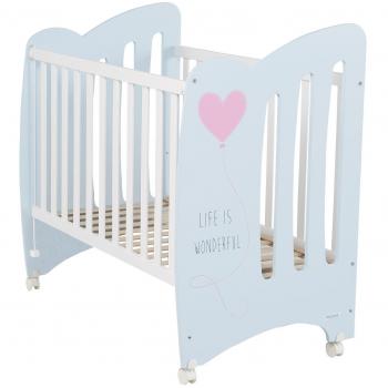 Micuna Wonderful - Cuna de 120 x 60 cm, color cielo / blanco