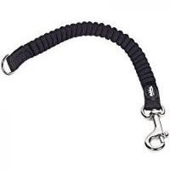 Correa elástica Nobby Soft Stop S para perros (XS) con collar y longitud de 23 cm, color gris oscuro