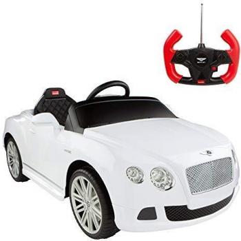 Rastar - Coche de batería RC Bentley Continental GT, Blanco, 6V24G