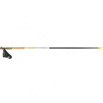 Bastón Vertical K Leki 135 cm Negro/Rojo con Mango de Corcho para Hombre y Mujer