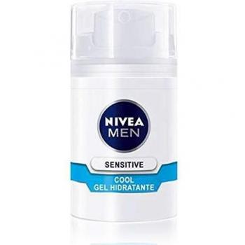 NIVEA MEN Sensitive Cool Gel Hidratante, gel refrescante para piel sensible, hidratante facial para un afeitado sin irritaciones - 1 x 50 ml