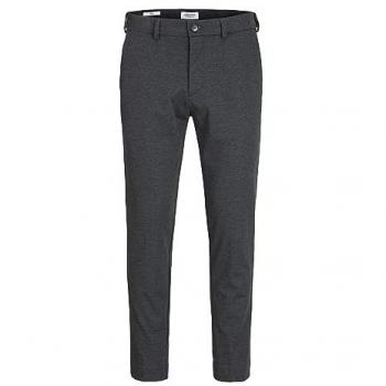 Jack & Jones Slim Fit Chino Pants for Men in Dark Grey, Model Marco Cooper, Size L-32