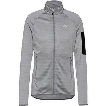 Odlo Midlayer Full Zip Steam Chaqueta, Hombre, grey melange, XL