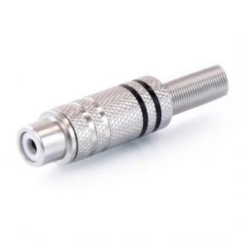 Conector RCA Hembra Niquelado Señalización NEGRO
