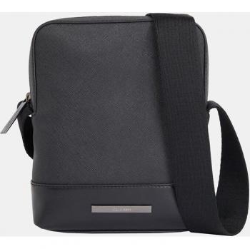 Calvin Klein Men's Modern Bar Messenger Bag, Black, ONE SIZE, Adjustable Strap