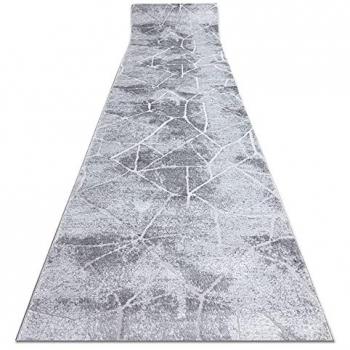 Alfombra de Pasillo Estructural MEFE Mármol Dos Niveles Vellón Gris 80x190 cm