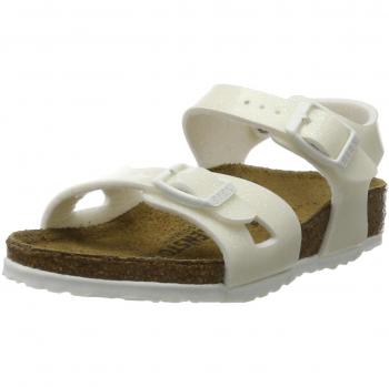 Birkenstock Rio, Sandalia con Pulsera Unisex Niños, Blanco