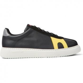 CAMPER Twins - Men's Black Smooth Leather Sneakers in size 45