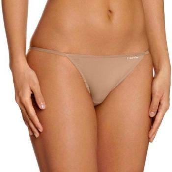 Calvin Klein Sleek - Bikini para mujer, color beige