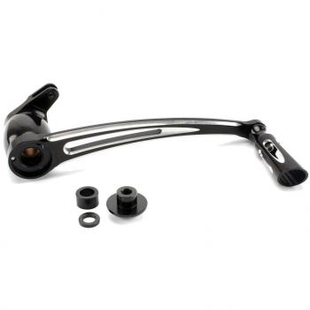 aochuang negro aluminio corte profundo palanca de freno Pedal Kit Peg Pedal para Harley calle Electra Tri Glide 2008 – 2013