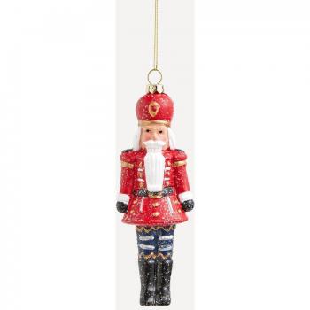 Colgante Navideño Cascanueces con Brillo y Purpurina para Decorar en Navidad