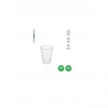 Vaso irrompible transparente 220cc PP 100uds