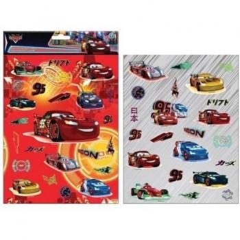 CARS - Set 2 laminas de pegatinas sticke efecto laser de cars