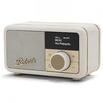 Radio portátil Roberts Revival Petite 2 DAB+/FM/Bluetooth con alarma en color crema