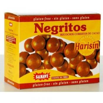 Negritos Sanavi Bizcochos Recubiertos de Cacao Sin Gluten 150 gr