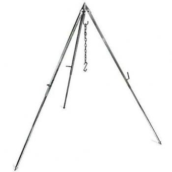 Soporte Trípode Petromax con Cadena y Gancho, Robusto, Ajustable 88-144 cm