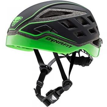 Casco Dynafit Radical negro verde, casco de montaña, ligero, con ventilación optimizada, ajuste personalizado, diseño aerodinámico, protección certificada para escalada y esquí