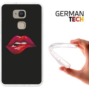 German Tech® - Funda Gel Flexible Art Fit para Bq Aquaris V Plus, Carcasa TPU fabricada con la mejor Silicona, protege y se adapta a la perfección a tu Smartphone y con nuestro exclusivo diseño. Mordida Labio Sexy