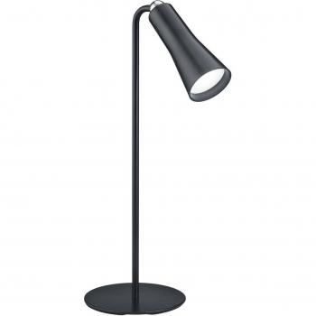 Lámpara de mesa LED recargable negra regulable en 3 pasos