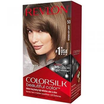 Tinte Sin Amoniaco Colorsilk Revlon Castaño claro cenizo