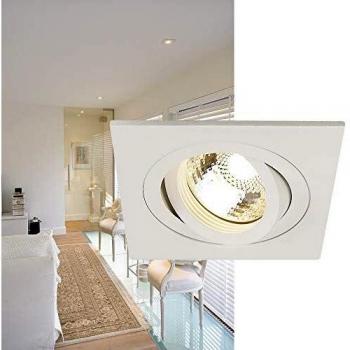 Empotrable cuadrado SLV New Tria 1 GU10, blanco mate, orientable, máximo 50W