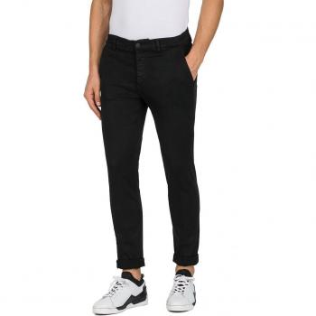 Pantalones Vaqueros Ajustados Hyperflex Replay para Hombre - Color Negro, Talla 31W x 32L