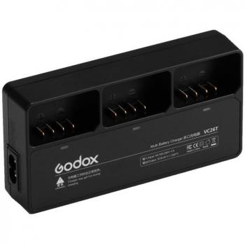 Cargador Múltiple Godox VC-26T para Baterías VB26 de Flash V1