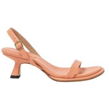 Sandalias de tacón Neosens para mujer S3164 en piel Nappa color rosa melocotón, altura de tacón 6cm, con hebilla, estilo casual y fiesta