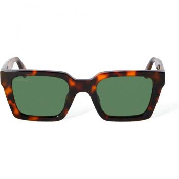Off-White Oeri086 Palermo Sunglasses, Color 6055 Havana, Unisex, Squadrata Style, Size 51 MM