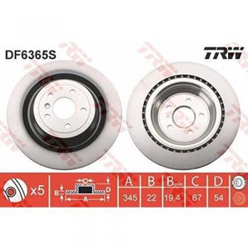 Disco de freno TRW DF6365S, ventilado, altamente carbonizado, 1 pieza