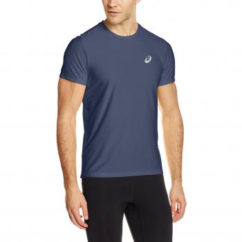 Asics SS Top Camiseta, Hombre, Azul, L