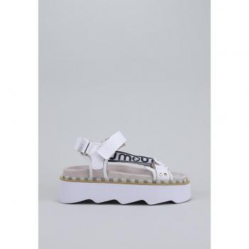 Mou New Bio Sandal Side Logo Strap Sandalia de Plataforma Mujer Blanco 37