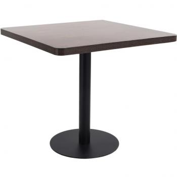 vidaXL Bistro Table Dark Brown 80X80 cm MDF