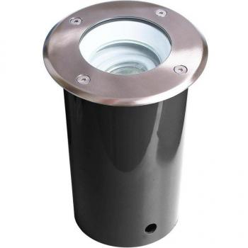Proyector Empotrable Redondo Pavo IP67 Ajustable LED GU10 en Negro y Plata para Jardín