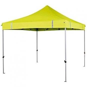 Oztrail - Carpa gran visibilidad amarilla reflectante 3x3m 300D HI-VIZ. Toldo, cenador o gazebo. Patas de altura ajustable mediante un botón. Altura máxima: 335cm MPG-GD30HY-A obras, zonas de construccion, aporta seguridad y visibilidad 25kg