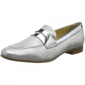 Geox D Marlyna B, Mocasines para Mujer, Plateado