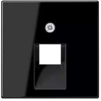 Placa Central 1 Toma Teléfono UAE 1x8P Negro JUNG
