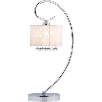 Lámpara de escritorio Span Chrome Crystal, tipo: lámpara de mesa, características: cromo, 1 luz, pantalla de cristal, base E14