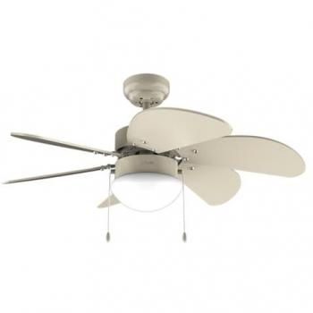 Cecotec EnergySilence Aero 3600 Vision Full Sunlight Ventilador de Techo con Luz 50W Crema, Diámetro 36”, 3 Velocidades, 6 Aspas Reversibles, Modo
