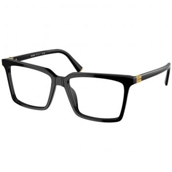 Miu Miu MU08XV 16K1O1 Armazones para Mujer Negros, Lentes Recetados Para Mujer Negros, Gafas Recetadas para Mujer Negras