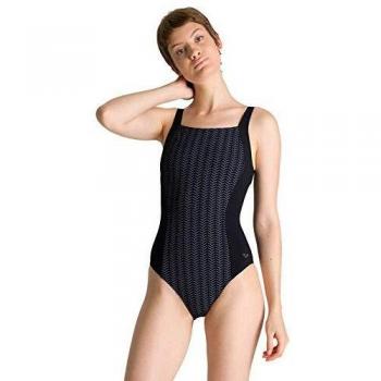 ARENA Bañador 1P Akira U Back One Traje De Baño, Mujer, Black/Black, 42