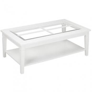 Mesa de Centro Guerande - Pino Blanco y Cristal Templado