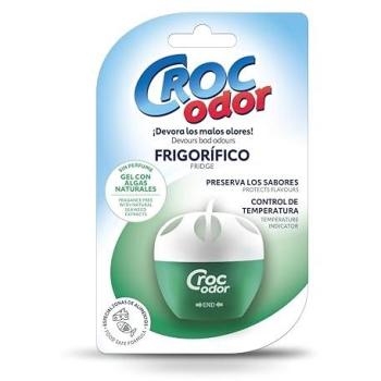 Croc Odor - Eliminador de Olores para Frigorífico | Con Algas Naturales | Sin Perfume | Indicador de Temperatura | 1 Unidad