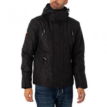 Superdry Men's Hooded Mountain Windbreaker Jacket - Black - Size L